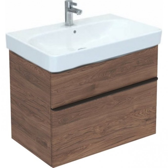 Тумба с раковиной GEBERIT SMYLE SQUARE пекан 500.249.01.1+500.353.JR.1 Тумба с раковиной GEBERIT SMYLE SQUARE пекан 500.249.01.1+500.353.JR.1